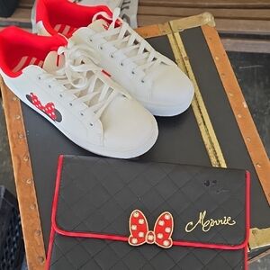Mouse White and Red Sneakers Amd Clutch